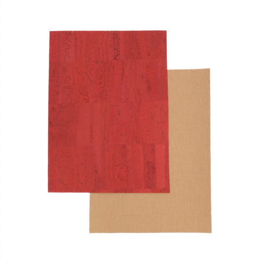 Cork fabric soft coral