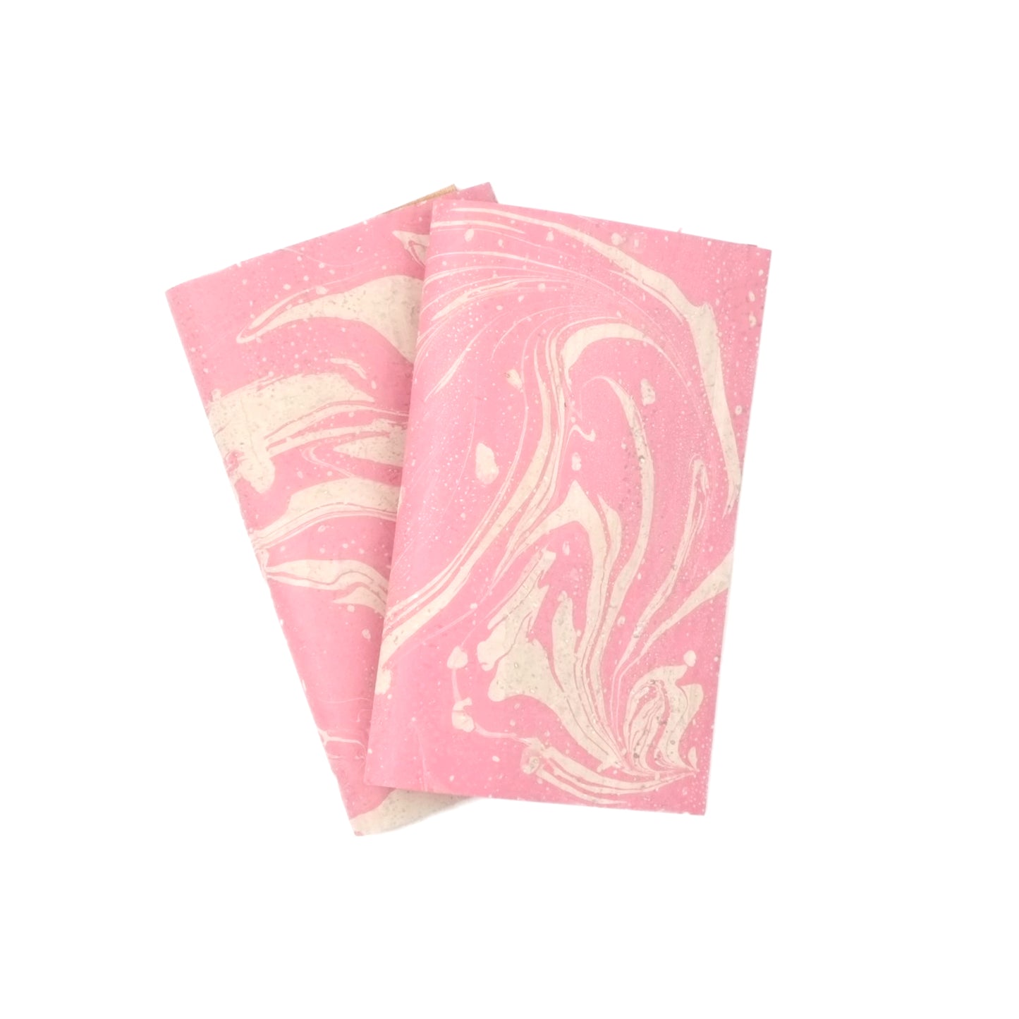Marmorierter Korkstoff in Weiss - Rosa