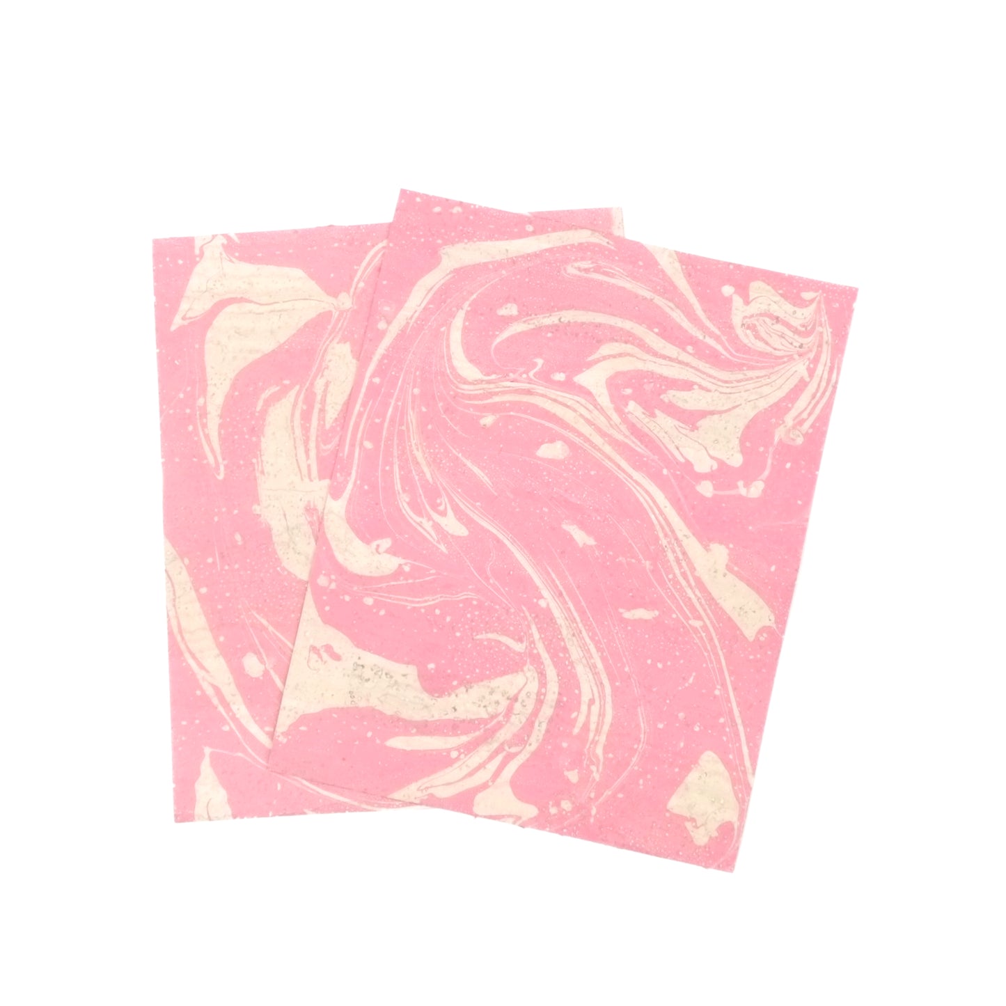 Marmorierter Korkstoff in Weiss - Rosa