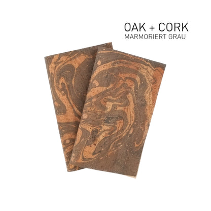 Marmorierter Korkstoff in Grau