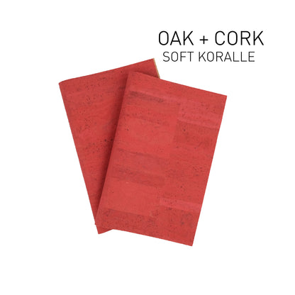 Cork fabric soft coral