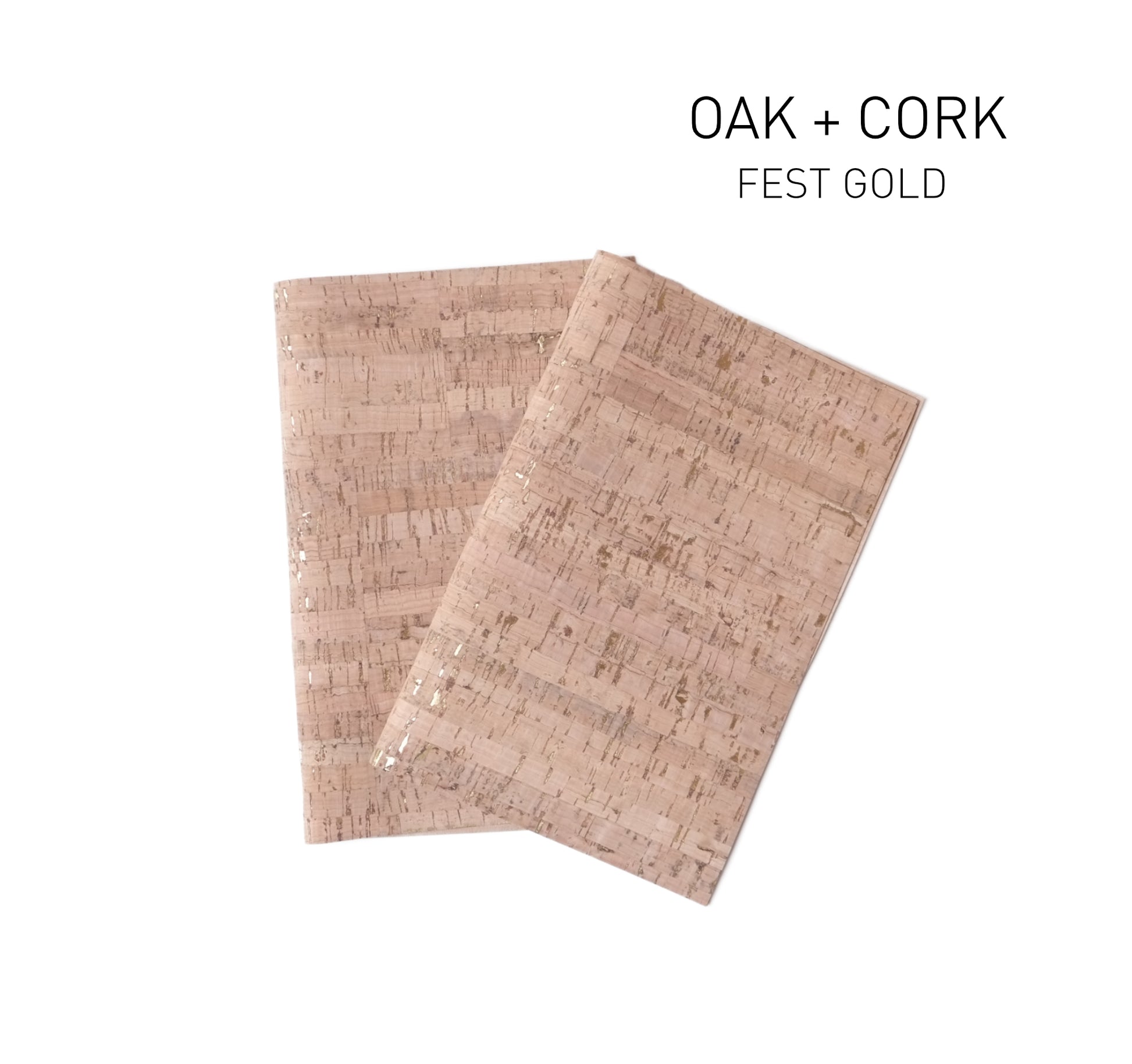 Gold glänzender Korkstoff