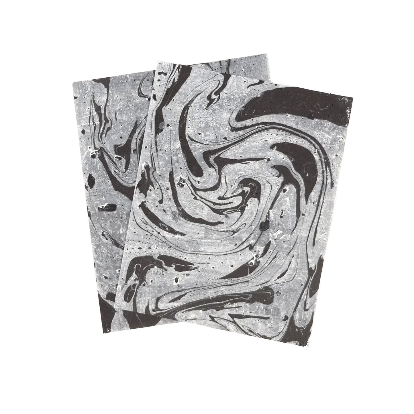 Marmorierter Korkstoff in Schwarz - Weiss
