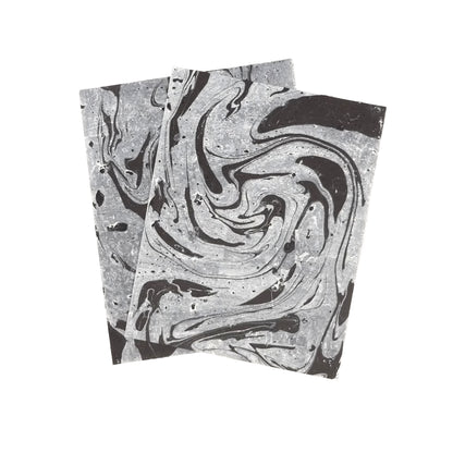 Marmorierter Korkstoff in Schwarz - Weiss