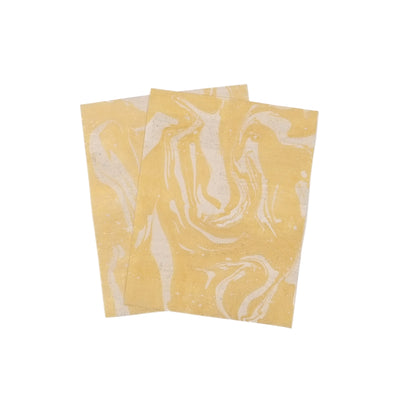 Marmorierter Korkstoff in Weiss - Gold