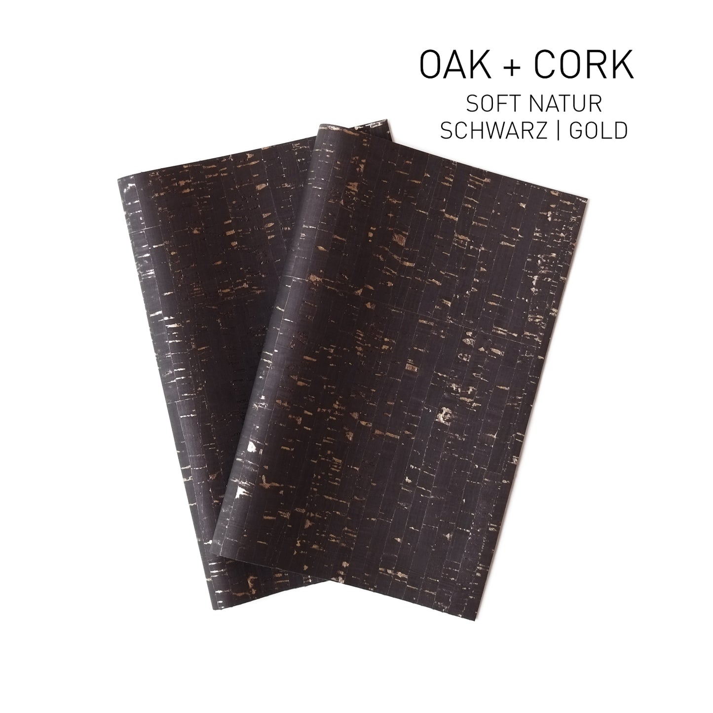 Korkstoff in Schwarz mit Gold