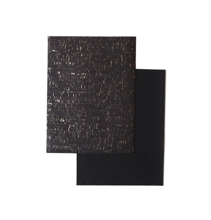 Korkstoff in Schwarz mit Gold